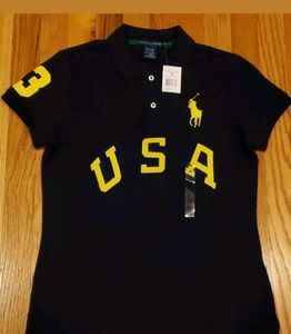 Polo Ralph Lauren Big Pony Logo USA #3 Mesh Shirt